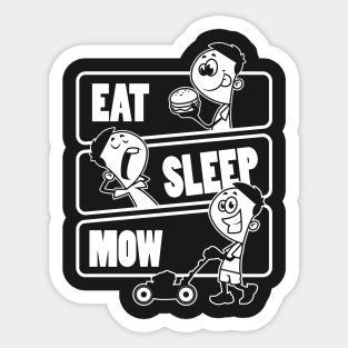 Eat Sleep MOW Repeat - Lawn Mower Grass Garden Mowing design Sticker